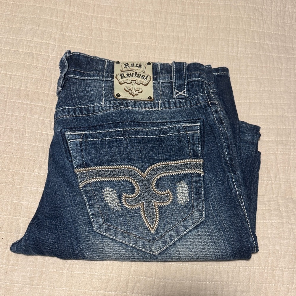 Rock Revival men’s Dark Blue Boot Cut Jeans